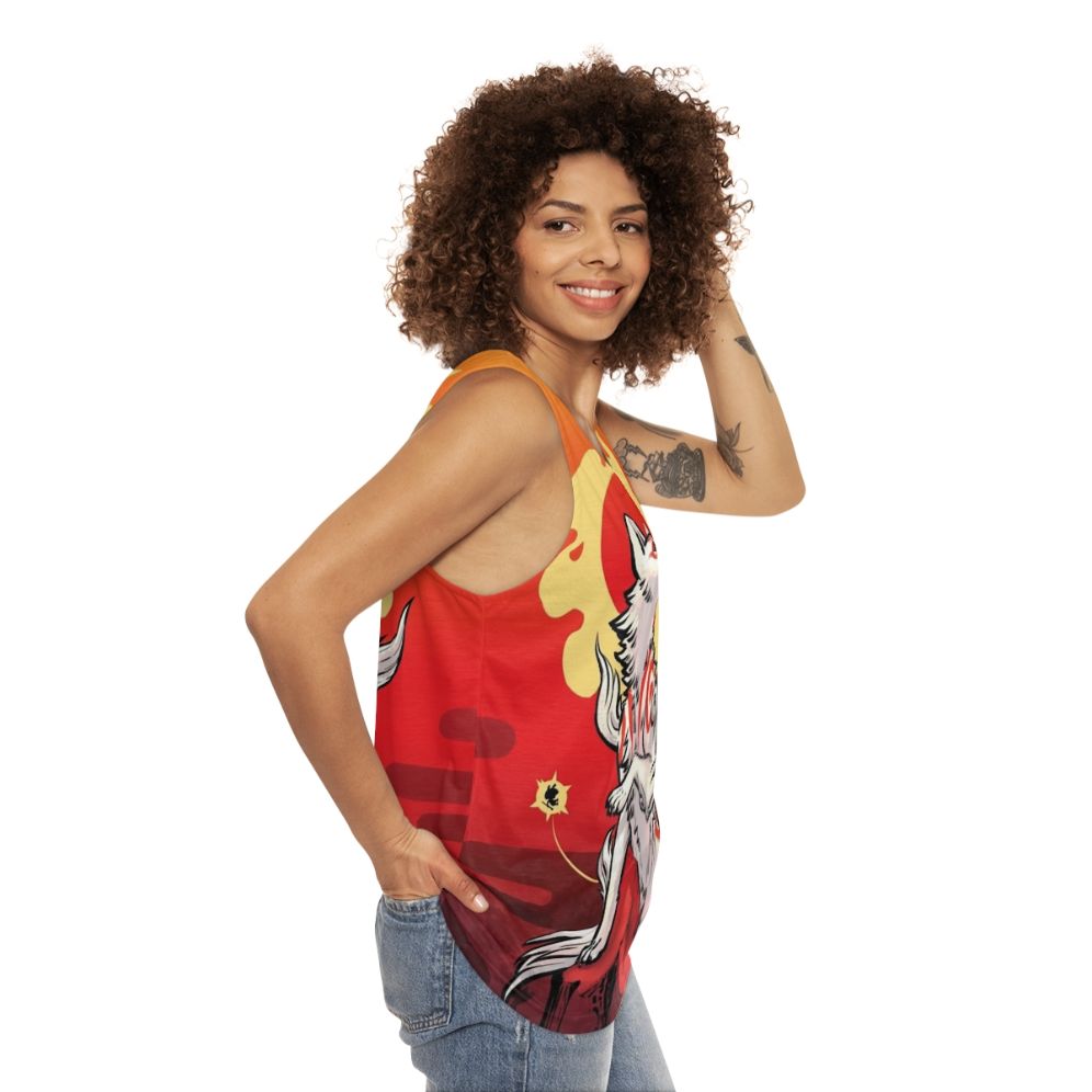 Amaterasu Sun Deity Unisex Tank Top - women side