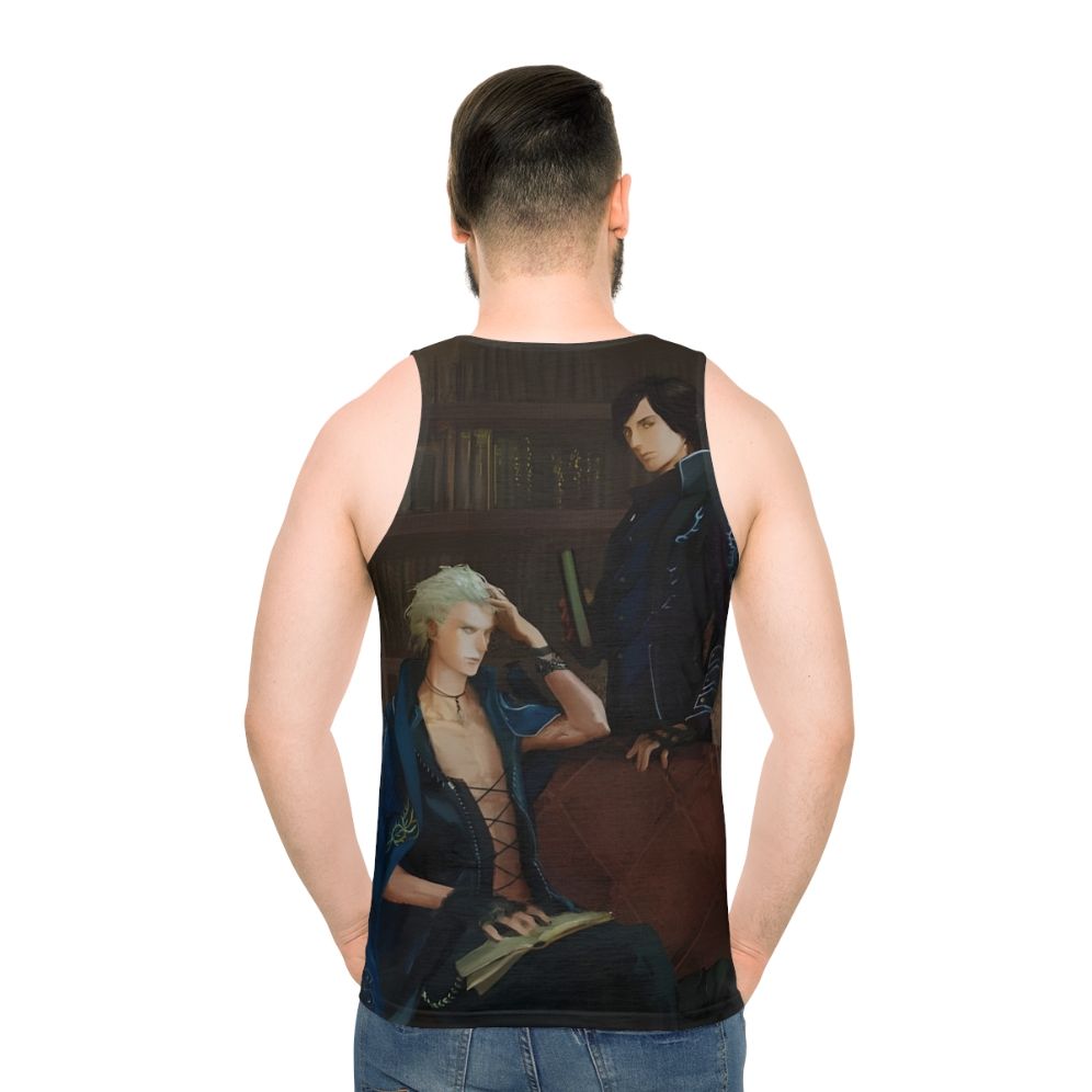 Devil May Cry inspired unisex tank top - men back