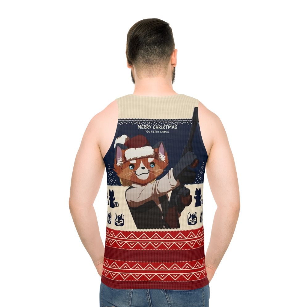 Home Alone inspired Christmas unisex tank top - men back