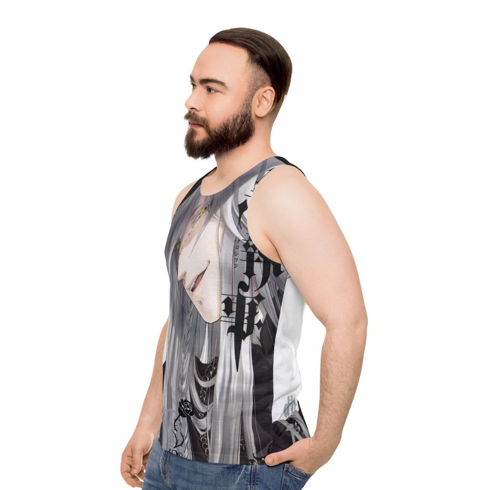 Undertaker Black Butler Unisex Anime Graphic Tank Top - men side