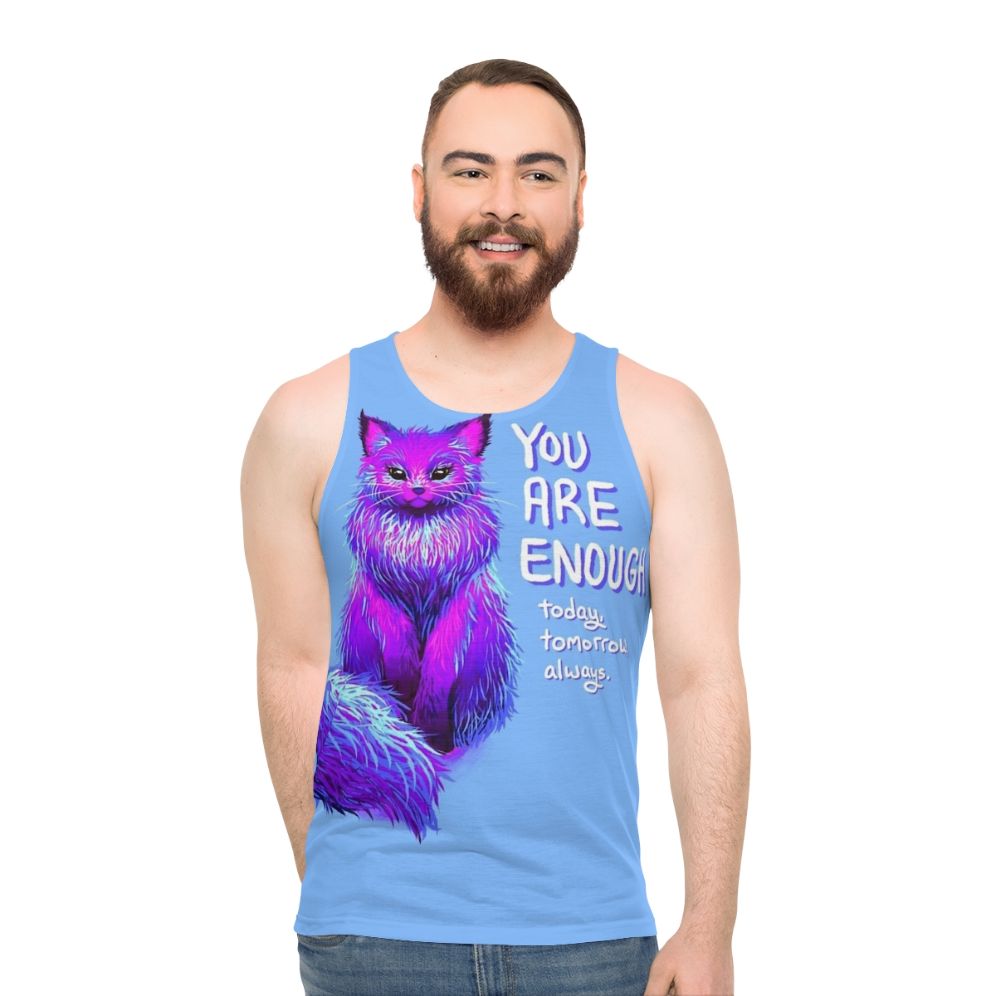 Magical Maine Coon Cat Unisex Tank Top for Mental Health and Self-Love - men