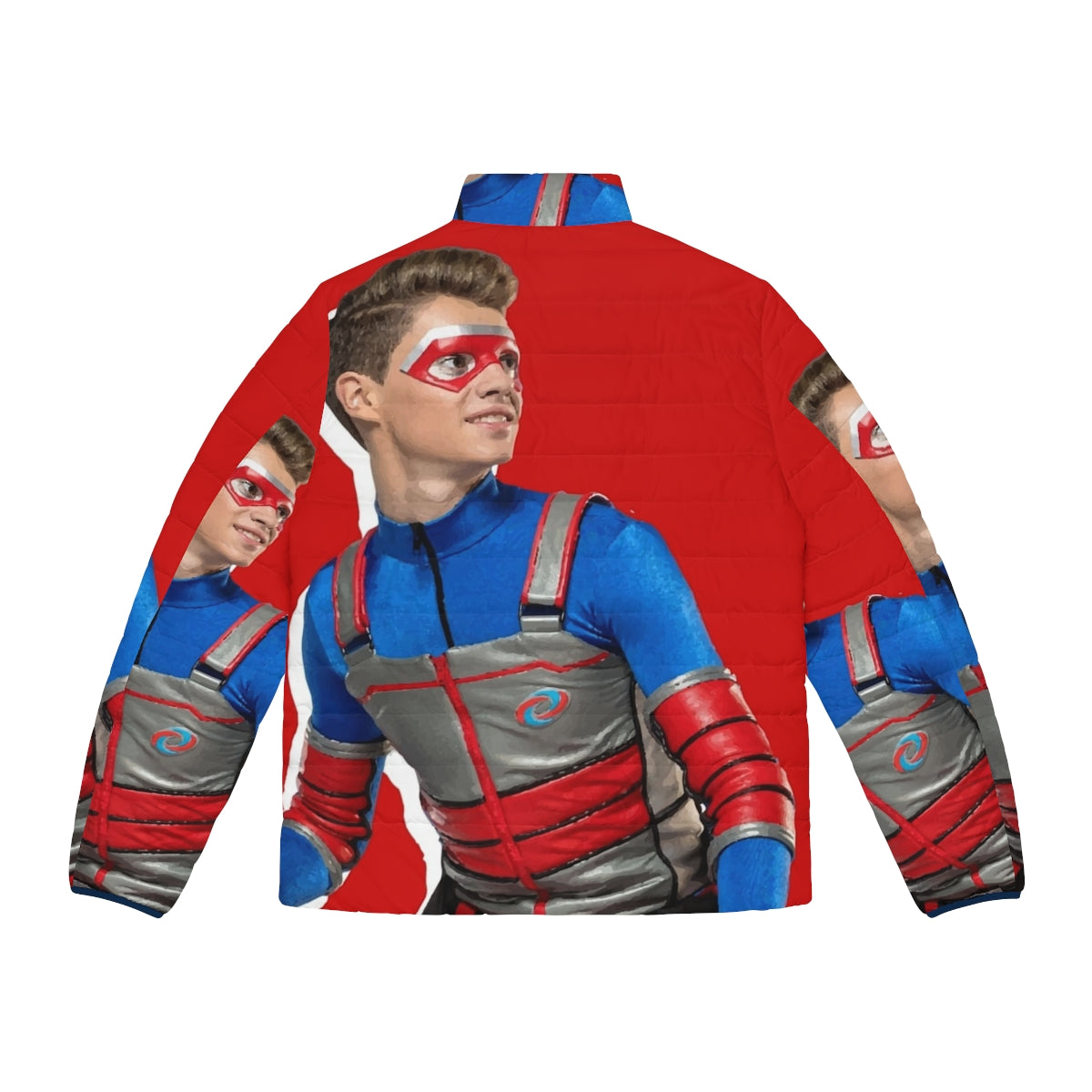 Kid Danger Red Puffer Jacket with Nickelodeon Superhero Design - Back