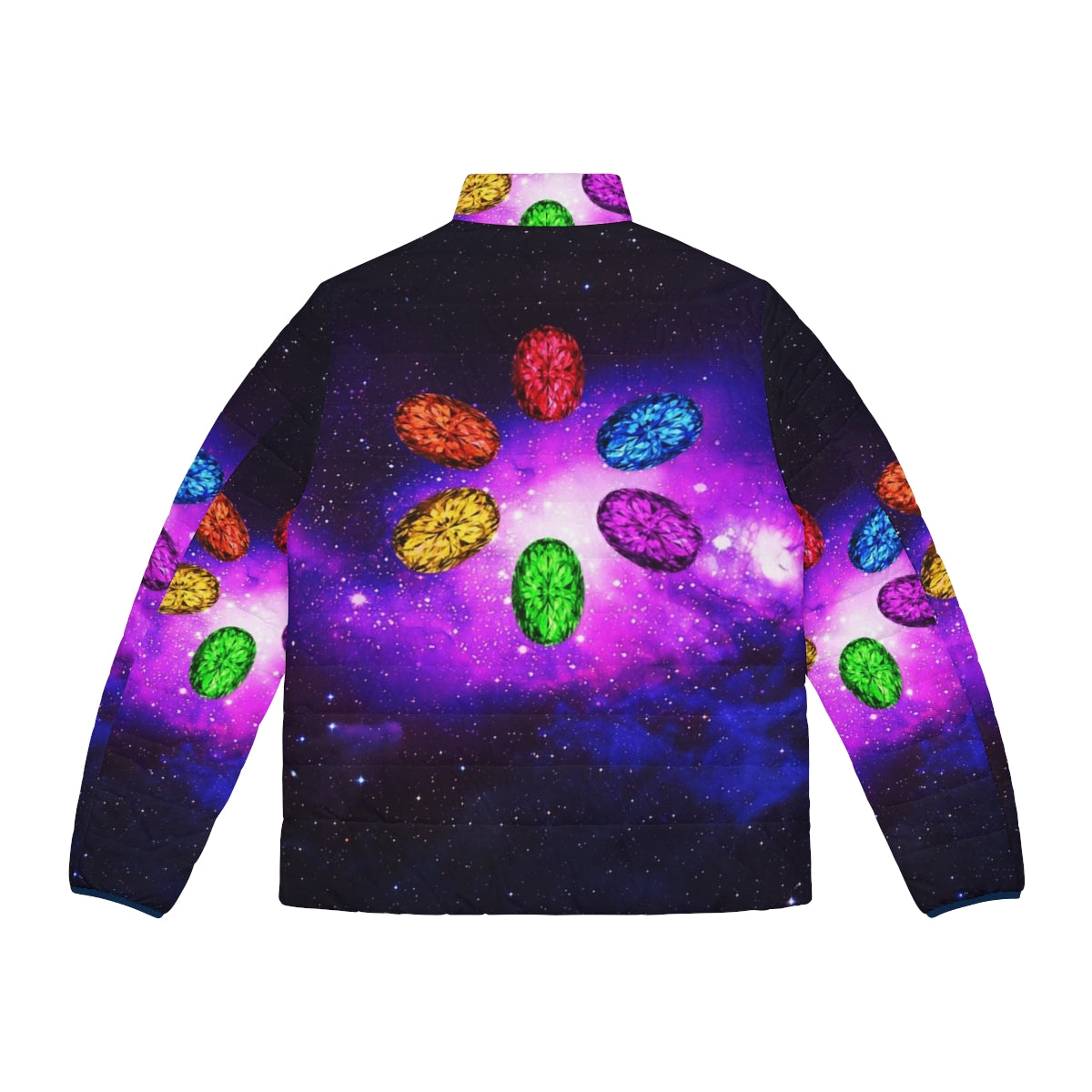 Infinity Stones Galaxy Space Puffer Jacket - Back