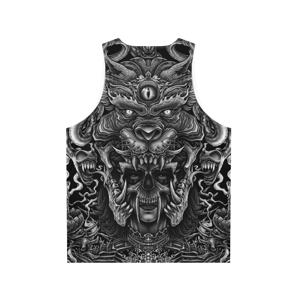 Winya No 129 Unisex Tank Top in Dark Gothic Fashion - Back