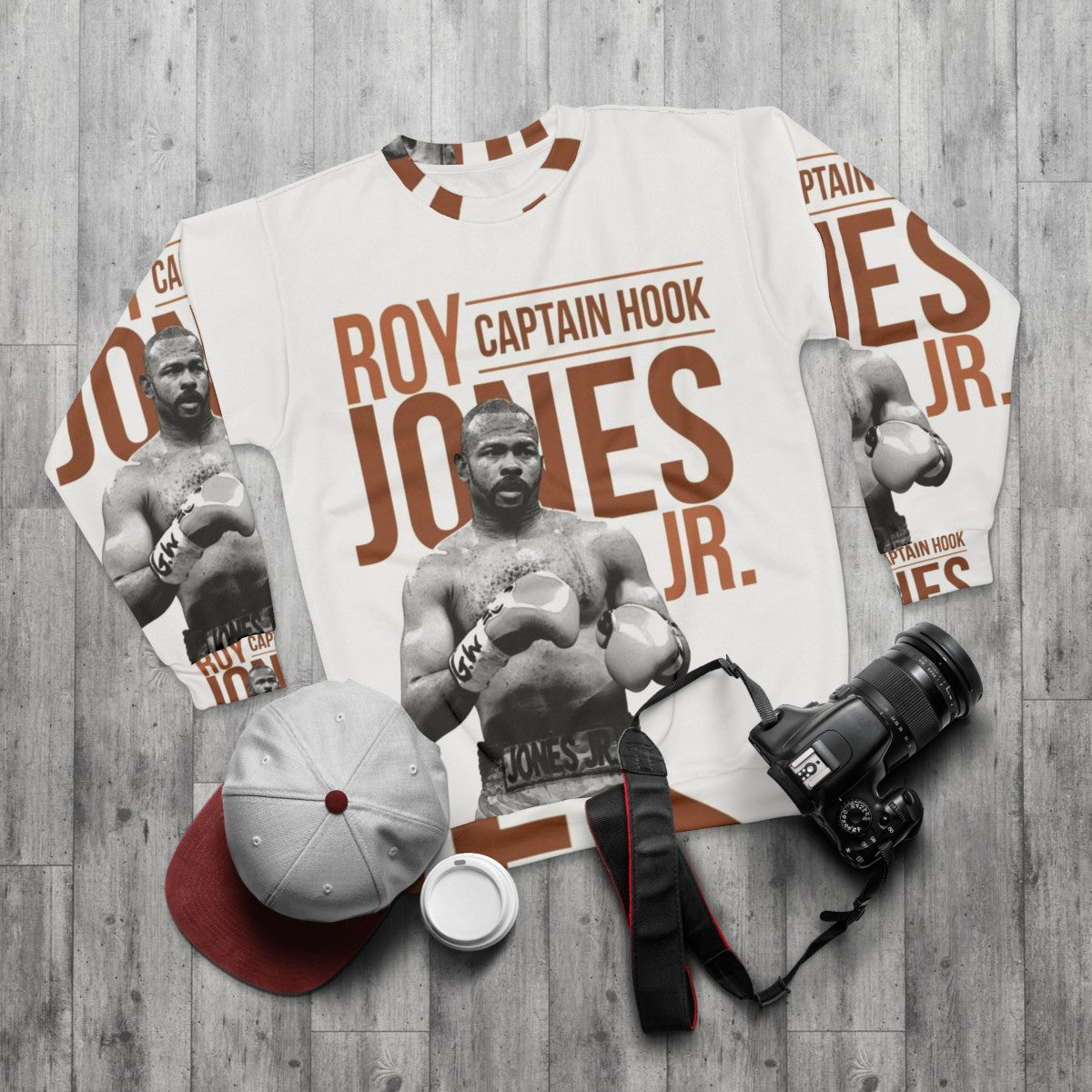 Roy Jones Jr. Boxing Heavyweight Sweatshirt - flat lay