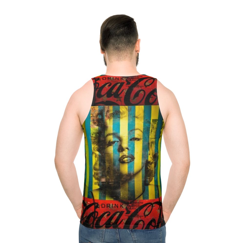 Striped Marilyn Monroe Unisex Tank Top - men back