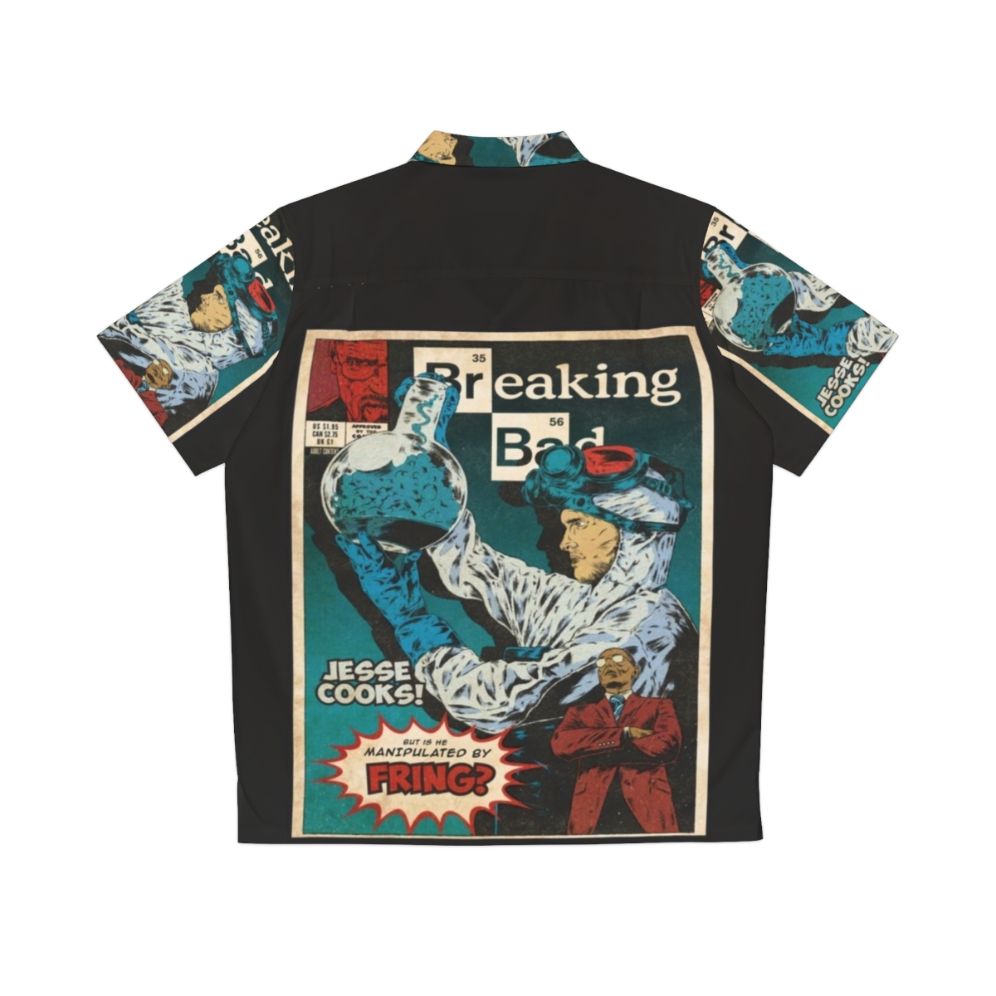 Breaking Bad Vintage Hawaiian Shirt featuring Walter White, Heisenberg, and Jesse Pinkman - Back