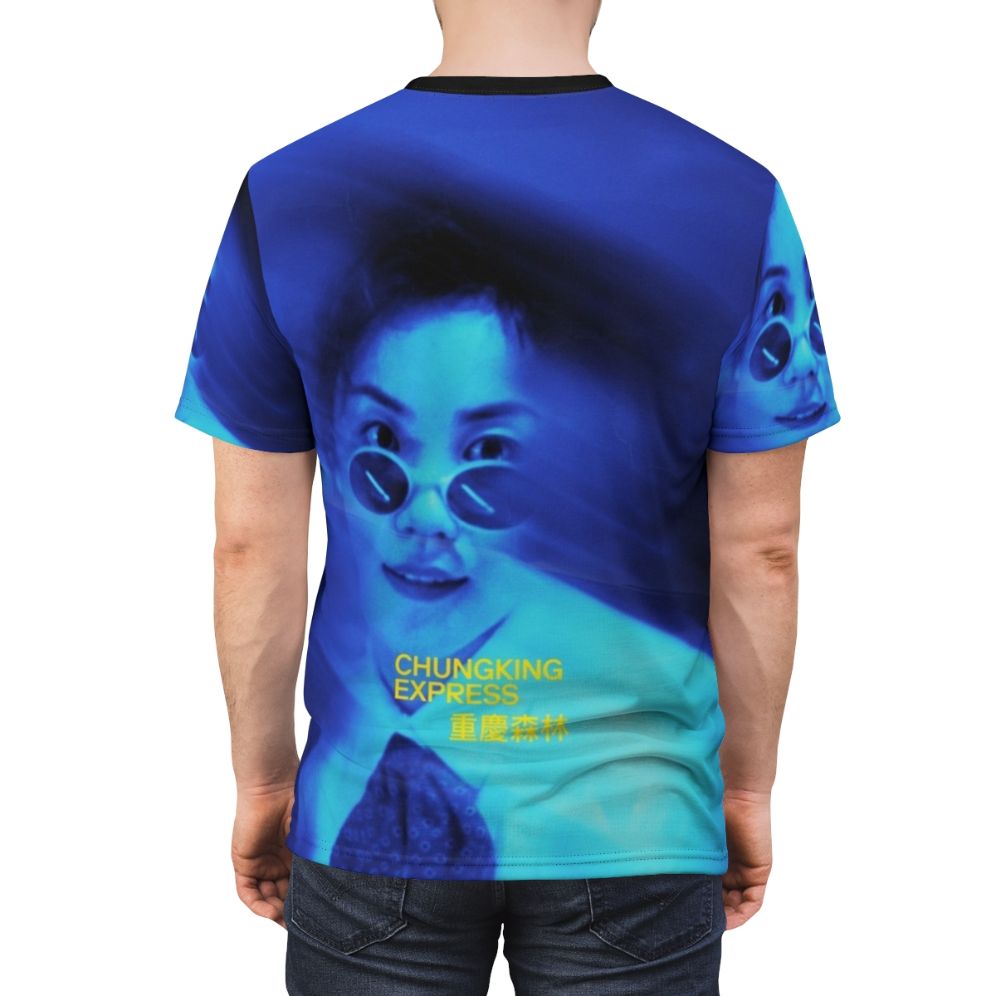 Chungking Express inspired graphic t-shirt with retro design - men back