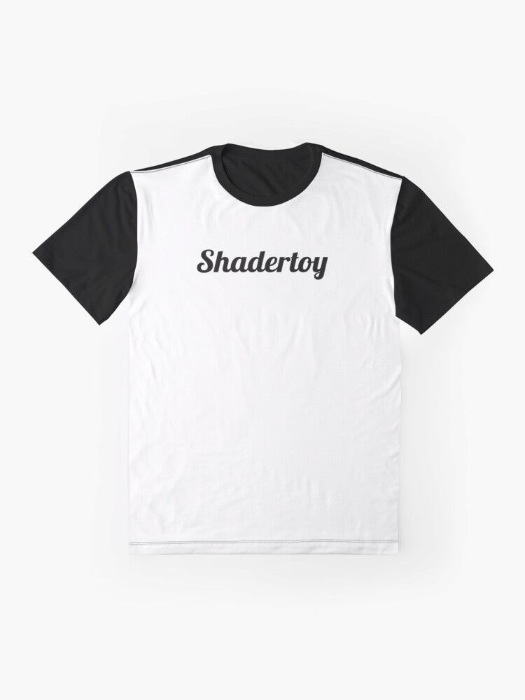 Shadertoy 'vec3 col=(1.0,1.0,1.0);' graphic t-shirt for computer programmers and coders - Flat lay