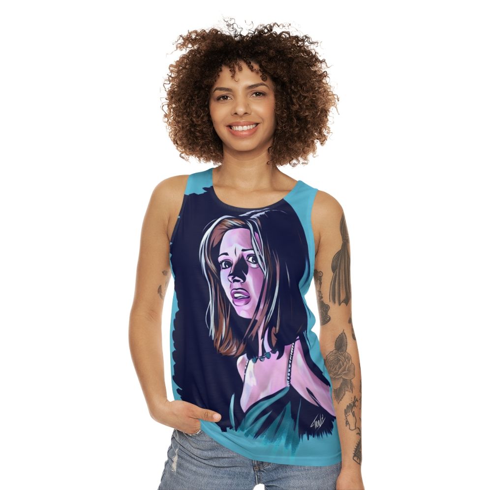 Unisex horror slasher fisherman killer tank top - women