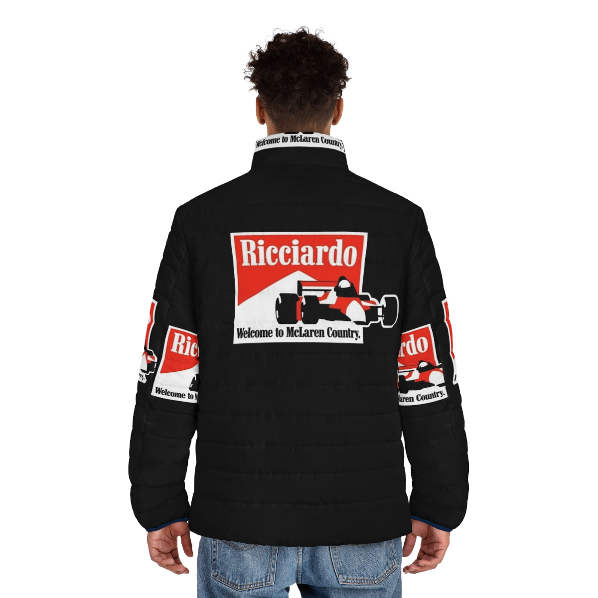 Daniel Ricciardo 2021 Puffer Jacket - Formula 1 Merchandise for Motorsports Enthusiasts - men back