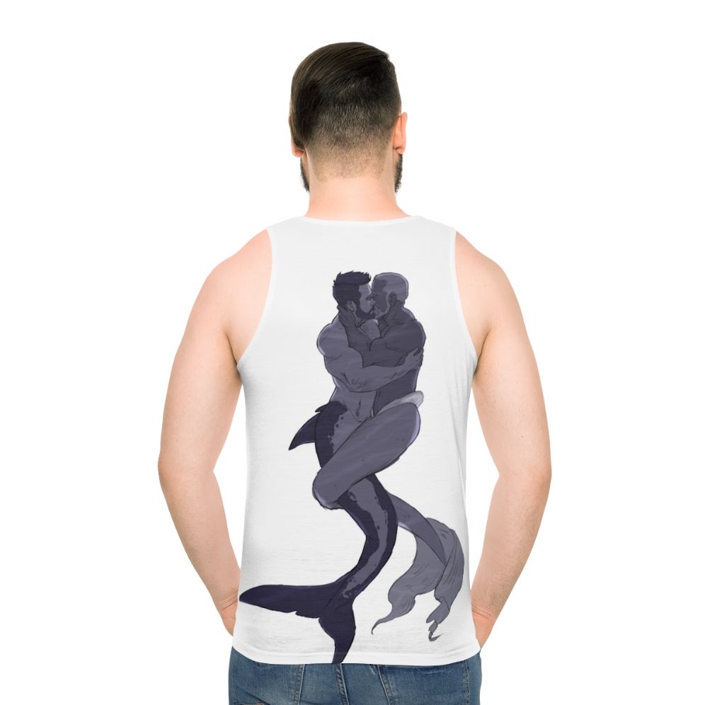 Mermen Pride Unisex Tank Top - men back