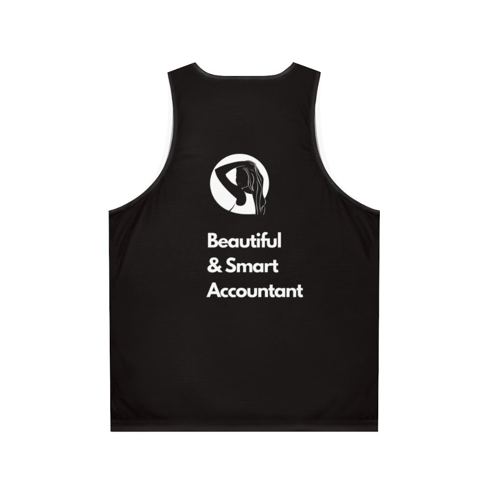 Stylish accountant and auditor unisex tank top - Back