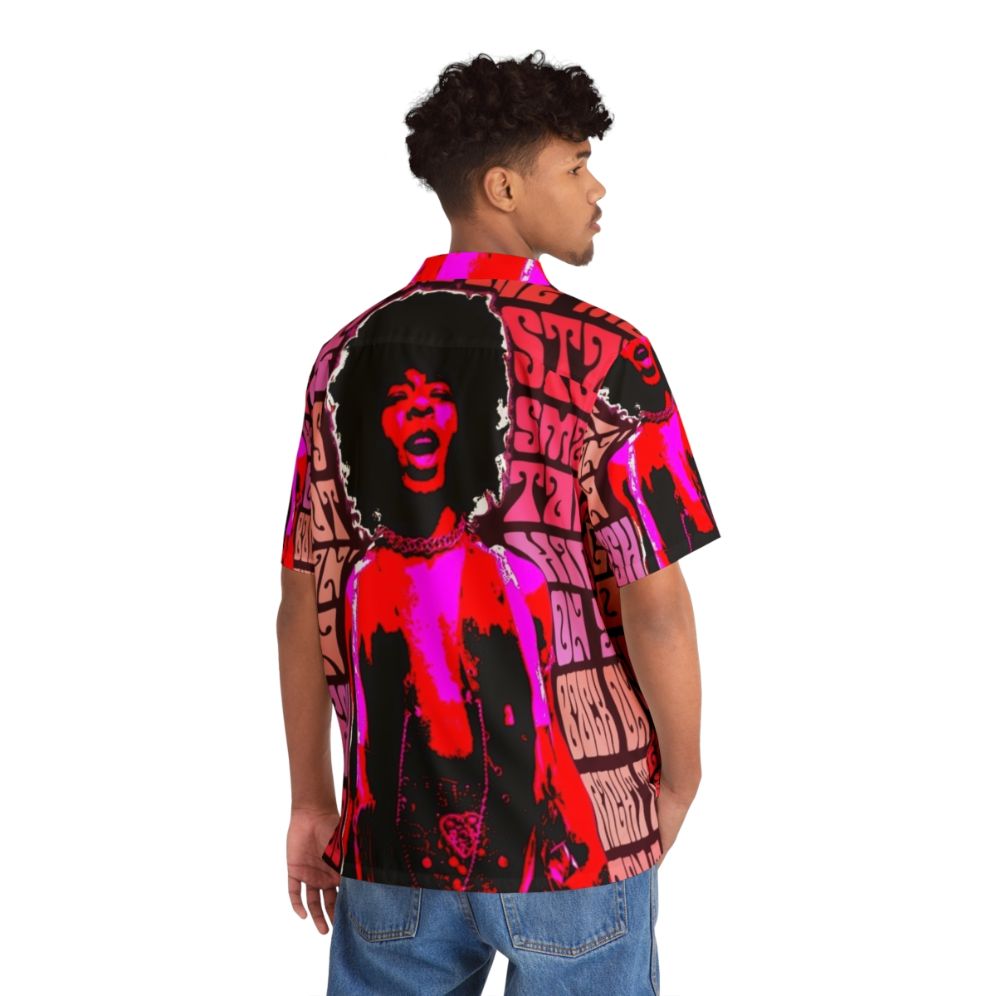 Retro Vintage Hawaiian Shirt with Sly and the Family Stone Inspired Design - People Back