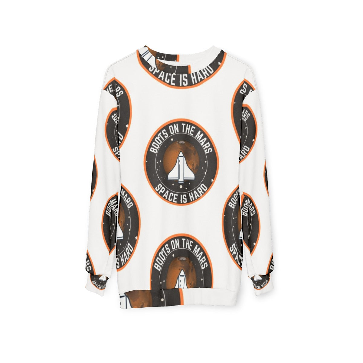 Space Force Sweatshirt with Boots on the Mars Design - hanging