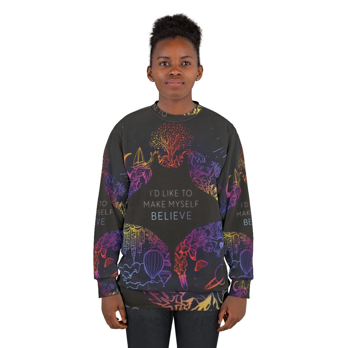 "I'd Like To Make Myself Believe" Ocean Eyes Sweatshirt - women