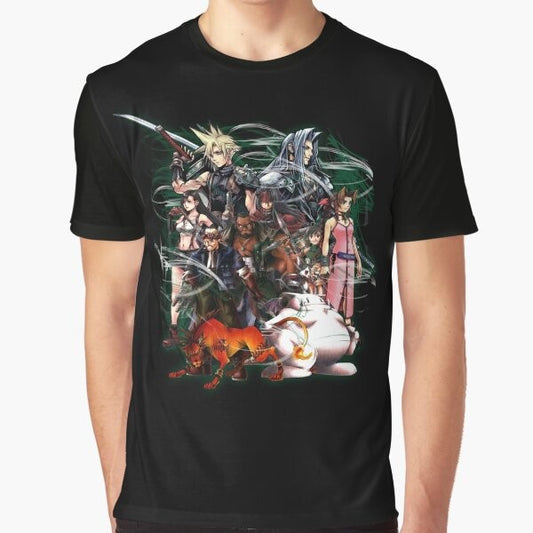 Final Fantasy VII Cloud Strife Collage Graphic T-Shirt