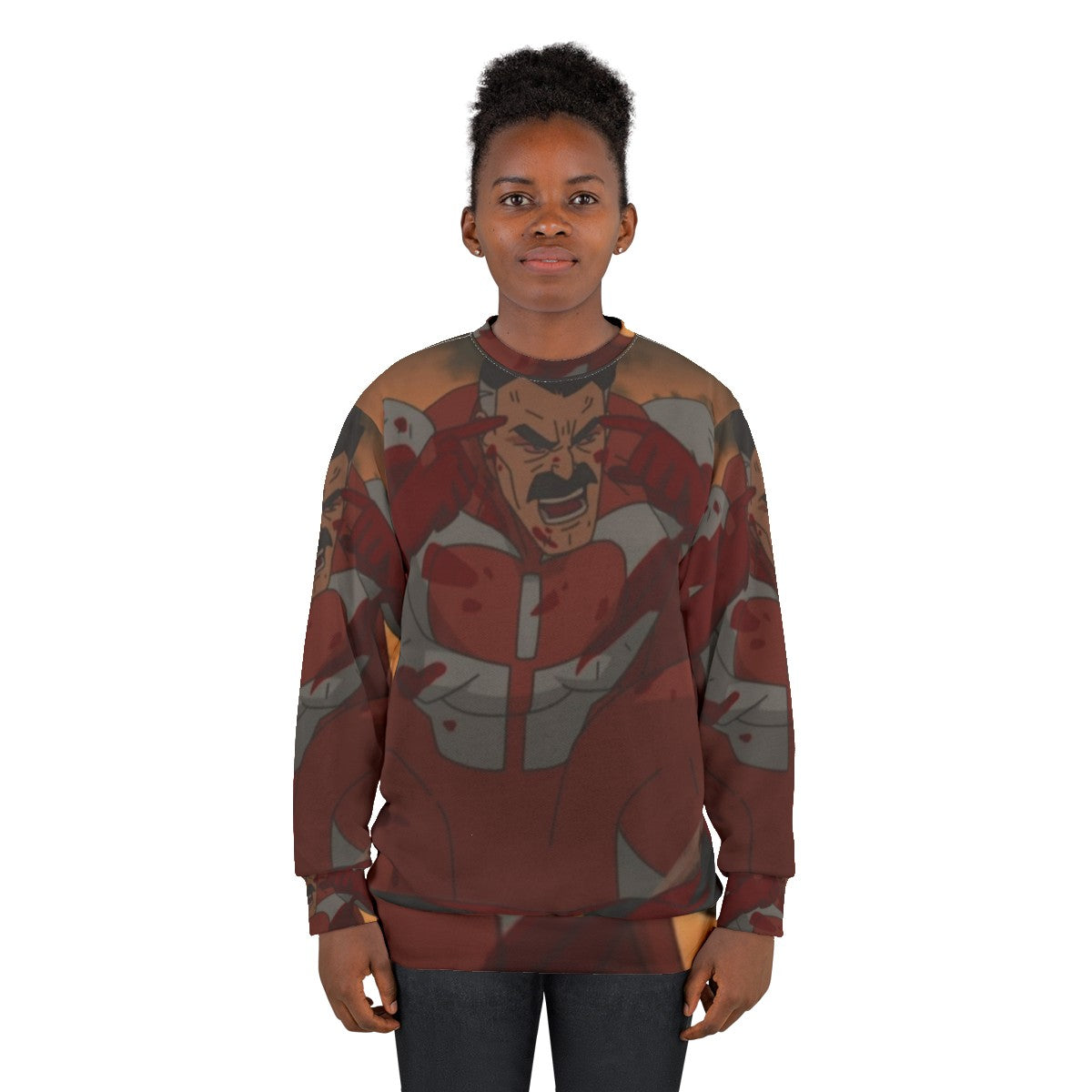 Omni Man Sweatshirt with Invincible TV Series Design - women