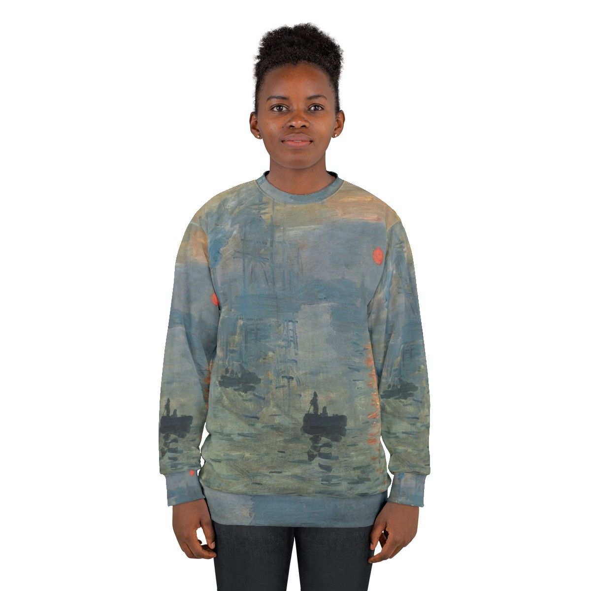 Monet Impression Sunrise Fine Art Sweatshirt - women