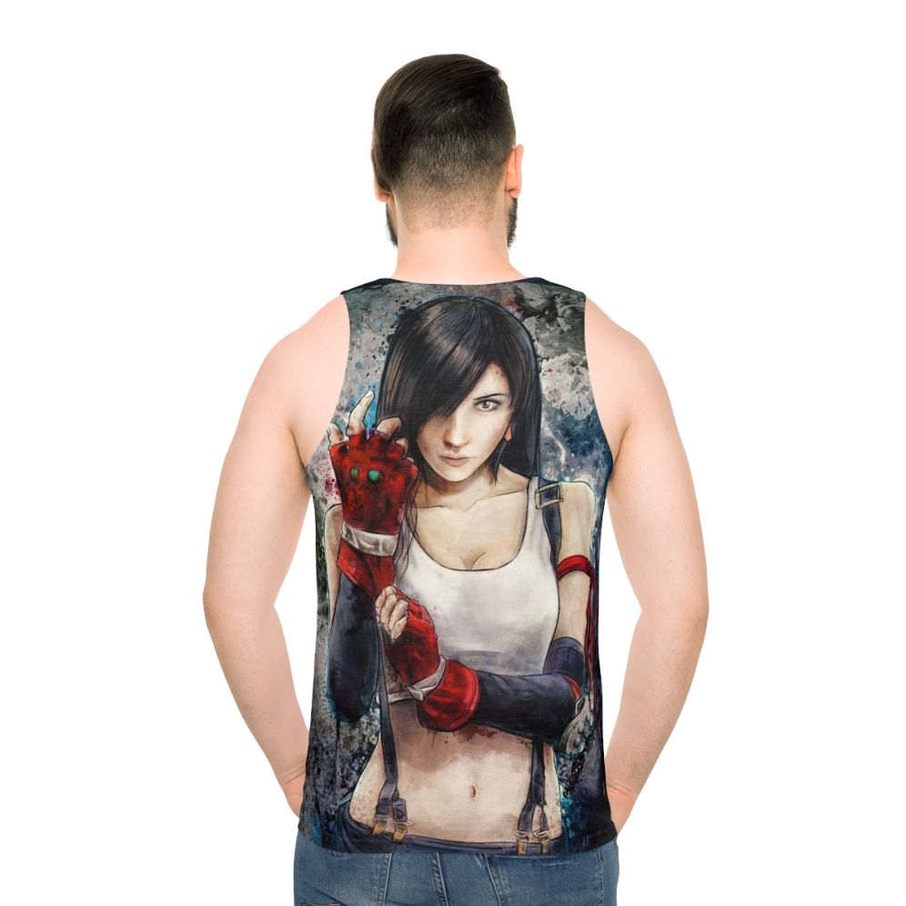 Tifa Lockhart FF7 Character Portrait Unisex Tank Top - men back