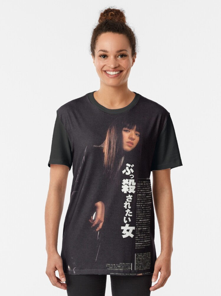 Swae Lee Gogo Yubari Graphic T-Shirt featuring the character from the Kill Bill movies - Women