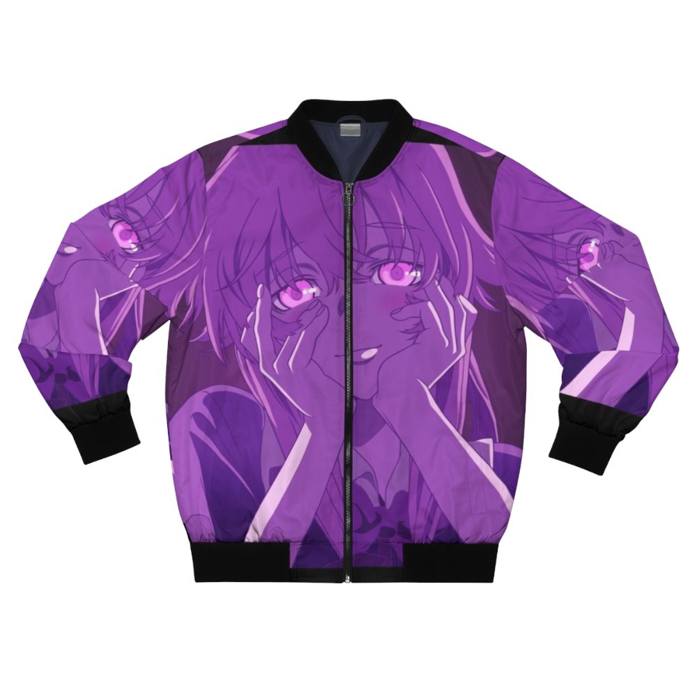 Yuno Gasai from Mirai Nikki (Future Diary) wearing a bomber jacket