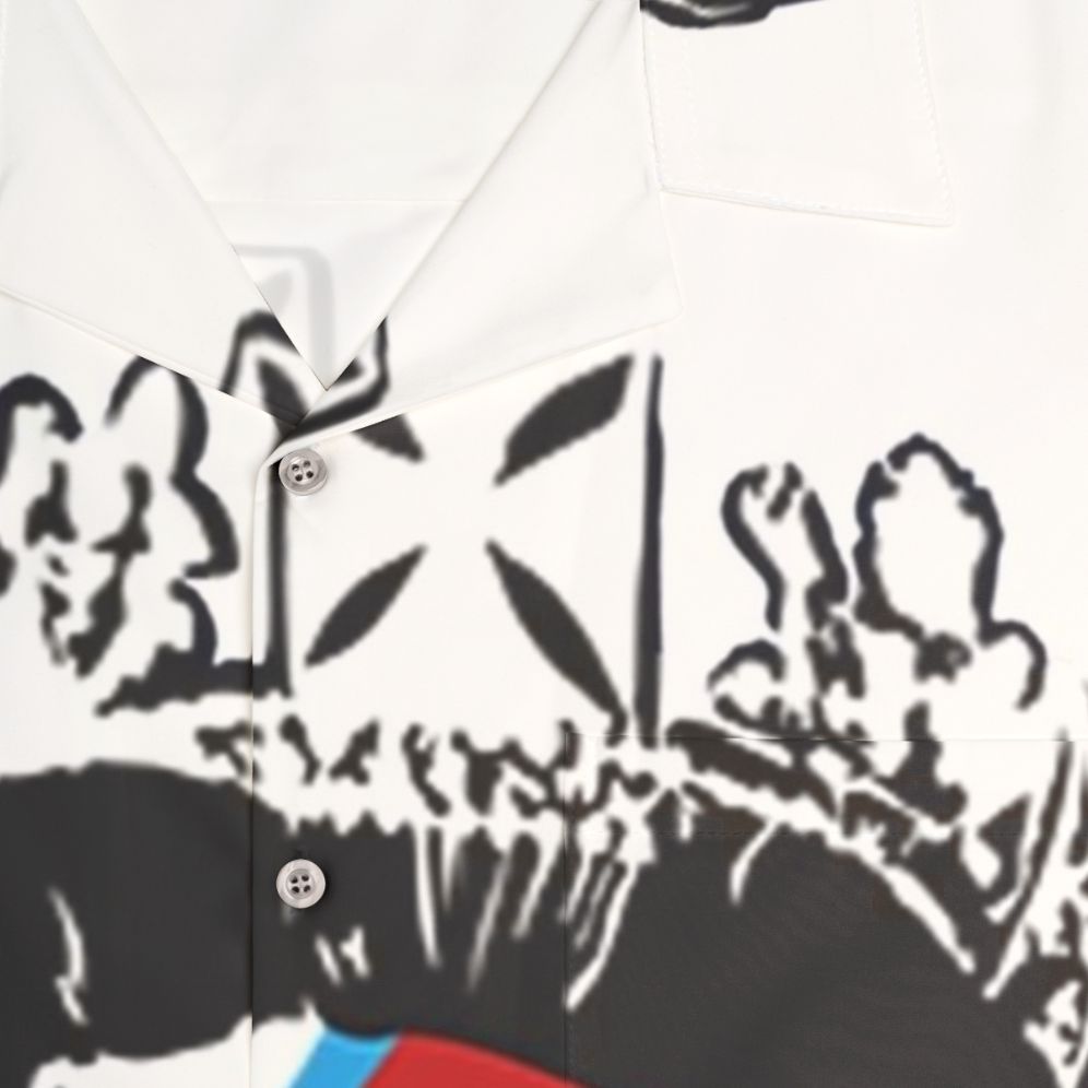 Banksy God Save The Queen Hawaiian Shirt - Detail