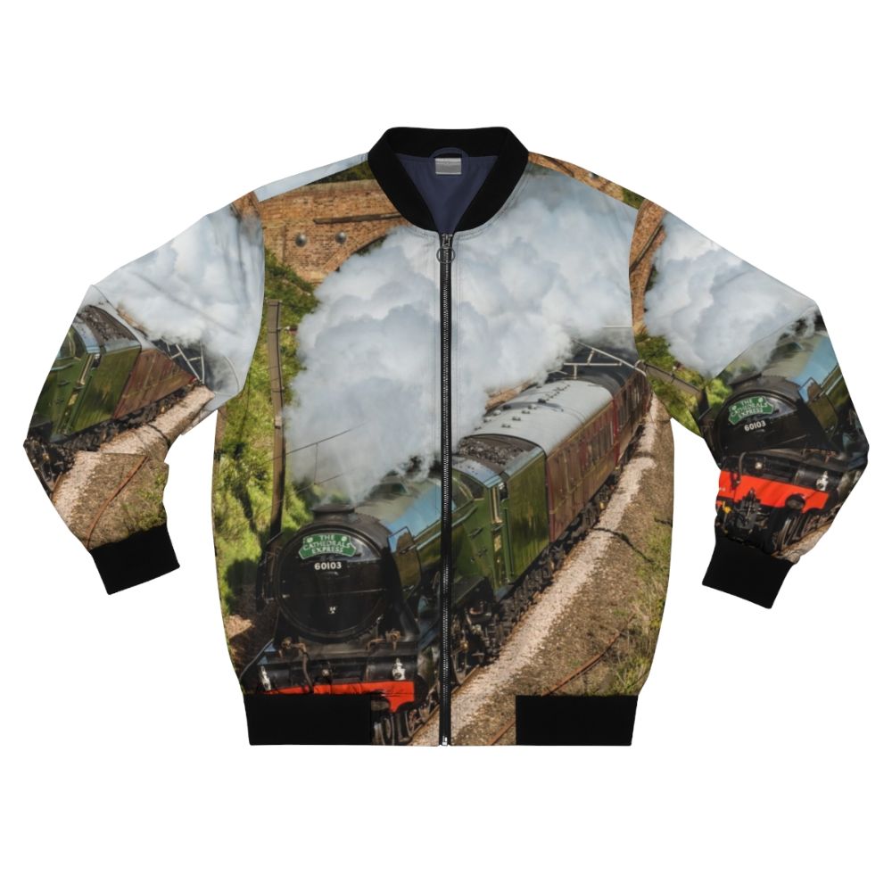 The Flying Scotsman Bomber Jacket - a vintage-inspired, iconic steam train design