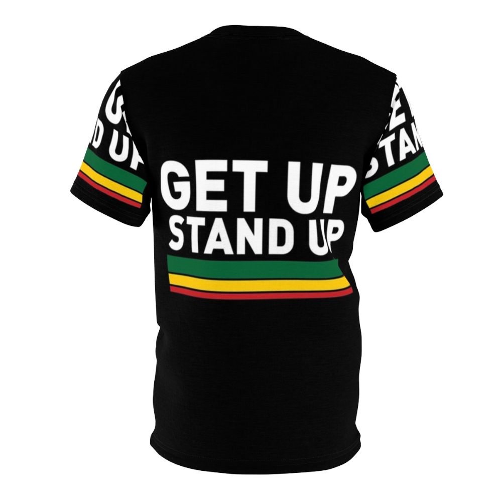 Rasta Lion Reggae T-Shirt, Featuring the Iconic Imagery and Message of Bob Marley - Back