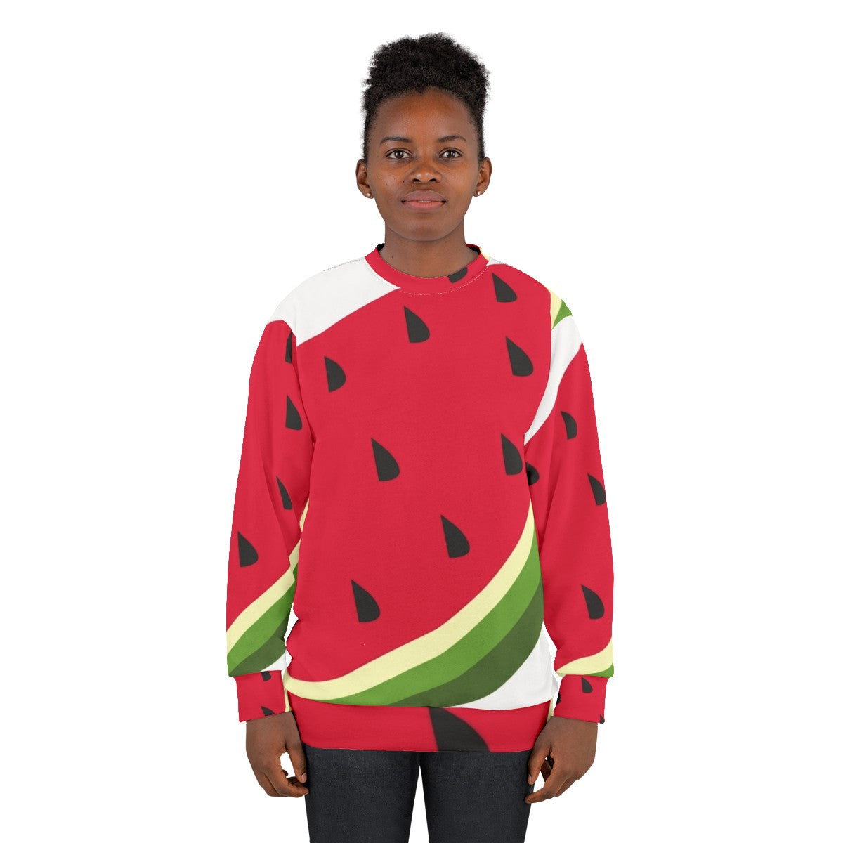 Watermelon design sweatshirt - women