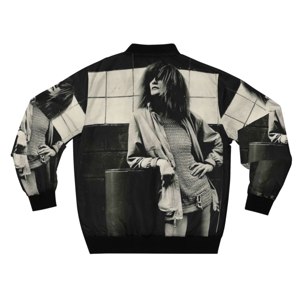 Musique Mecanique Bomber Jacket featuring a design inspired by musician Carla Bley - Back