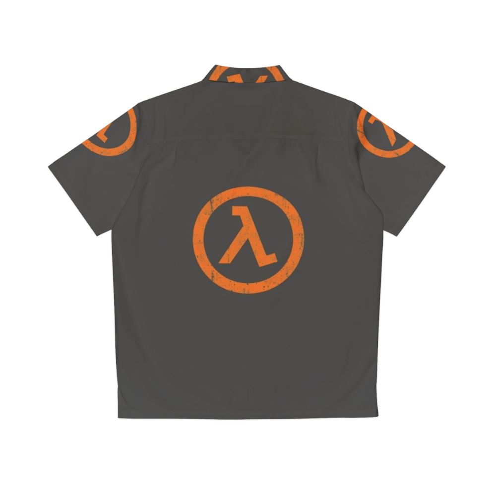 Half Life Lambda Symbol Hawaiian Shirt - Back