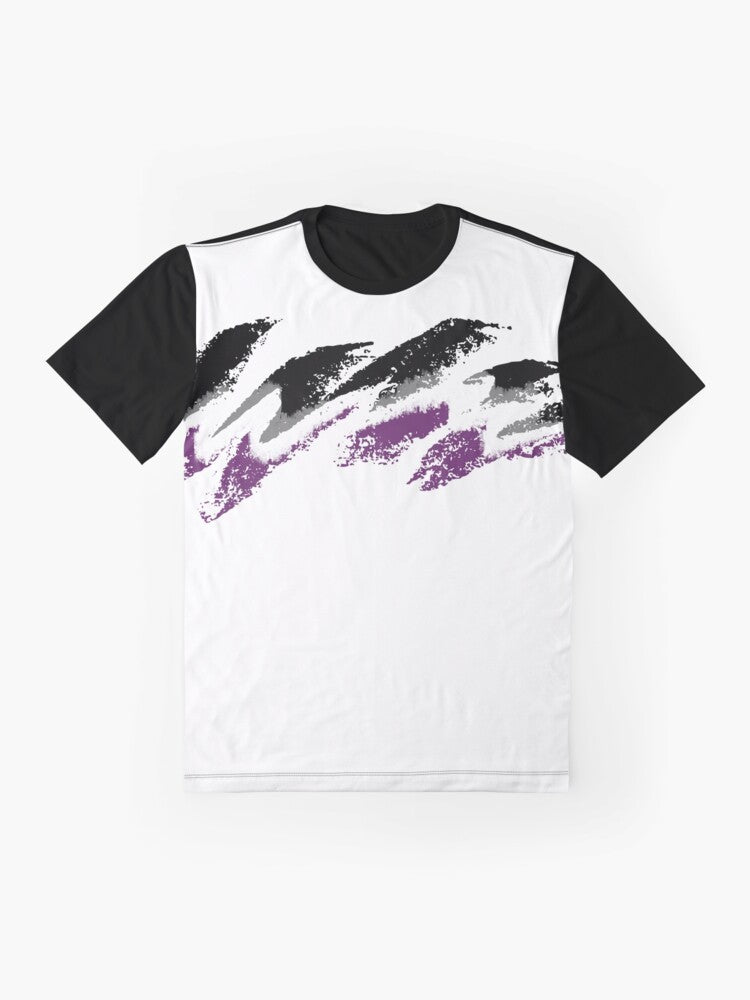 Asexual pride flag design on a t-shirt - Flat lay