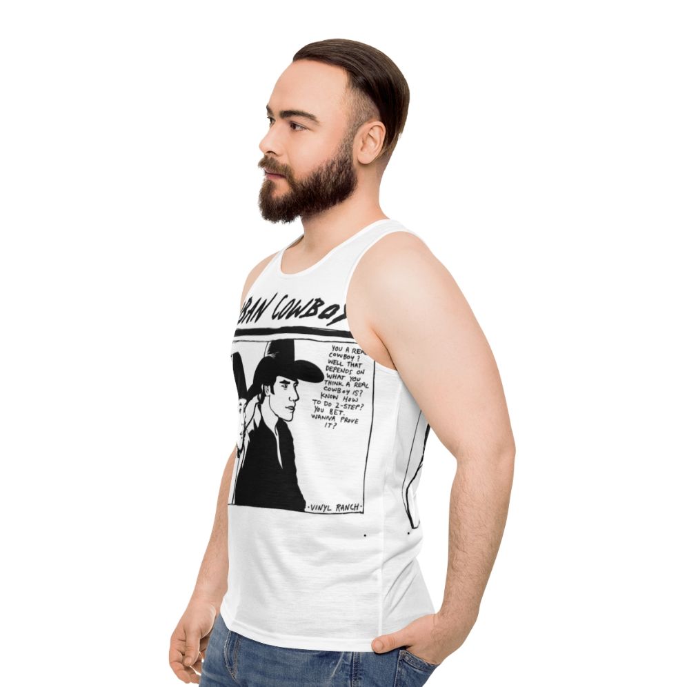 Western-inspired unisex tank top - men side