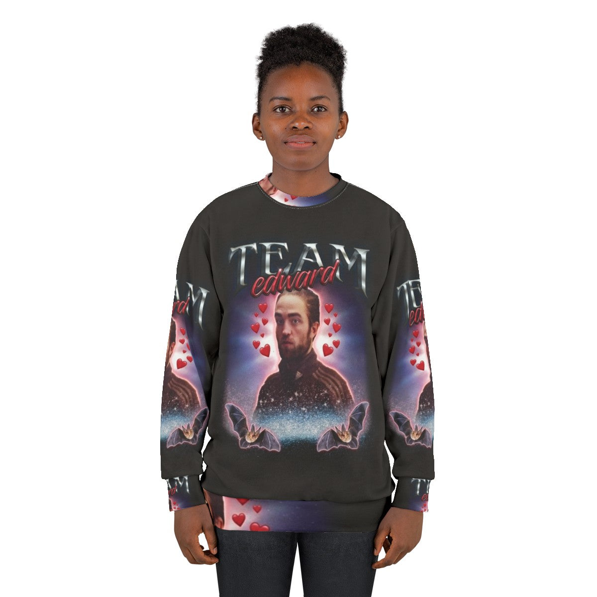 Team Edward Twilight Fan Collage Sweatshirt - women