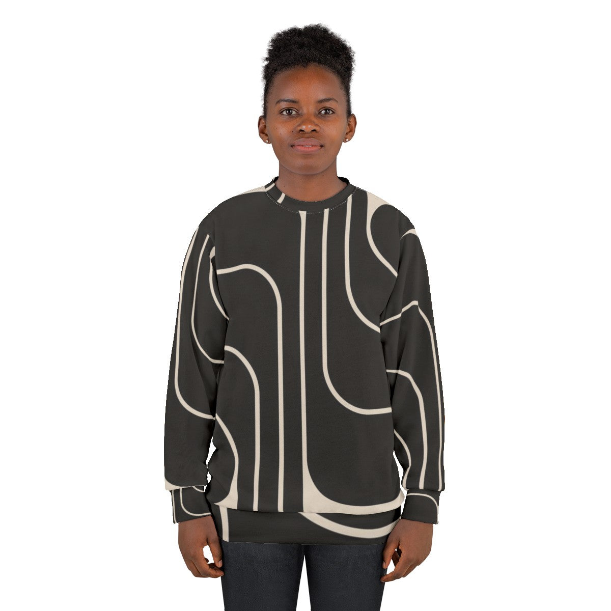 Retro geometric design 653 sweatshirt - women