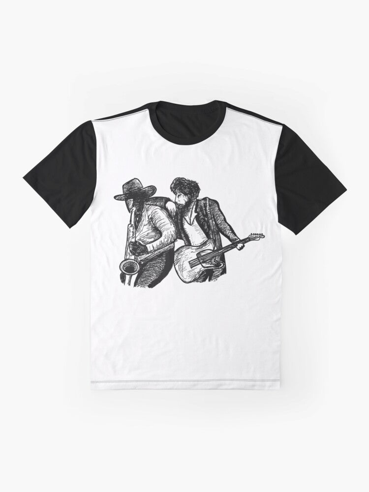 Bruce Springsteen rock band music graphic t-shirt - Flat lay