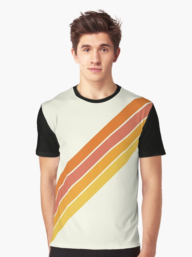 Vintage 70s sport stripes graphic t-shirt - Men