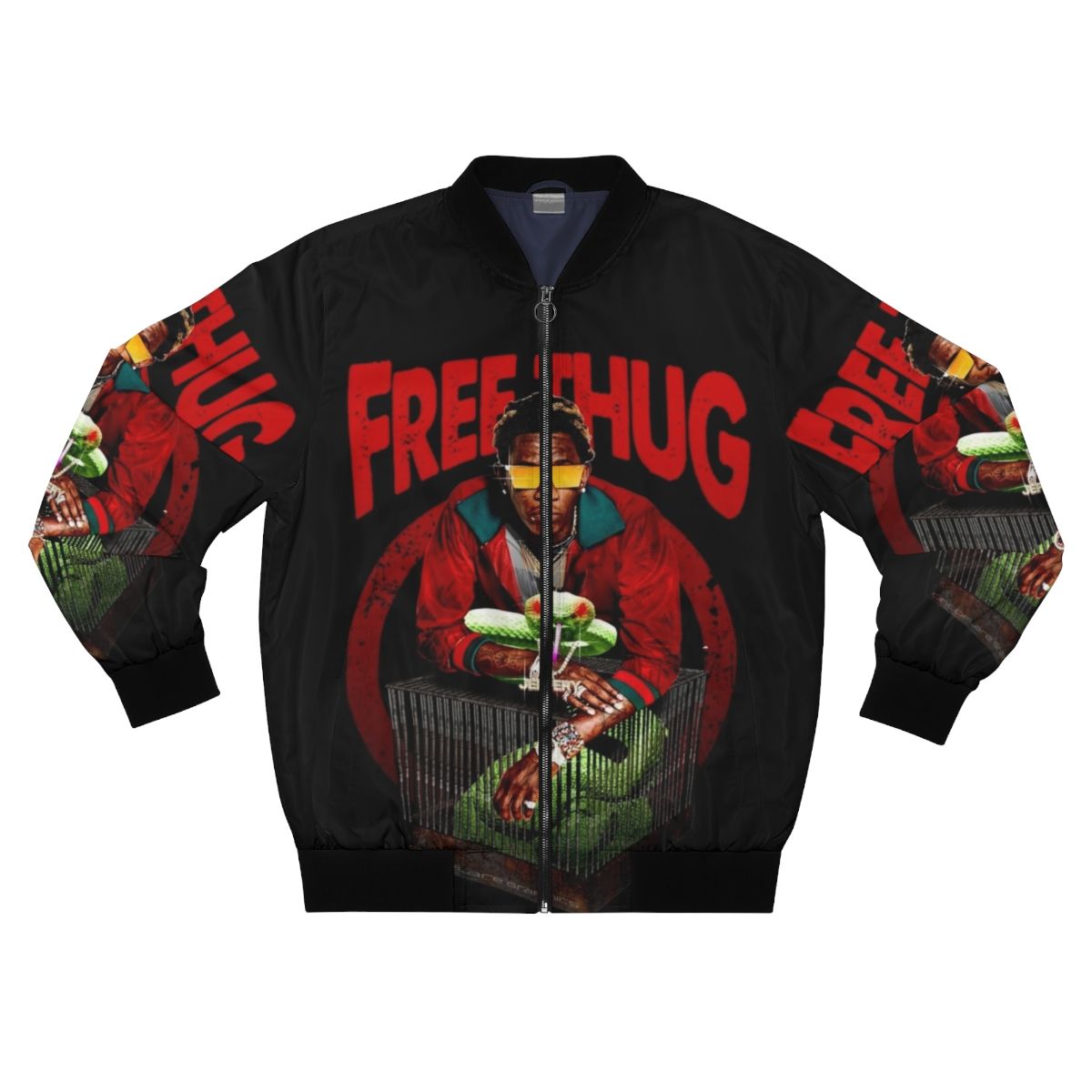 Rap tour bomber jacket with hip-hop inspired design