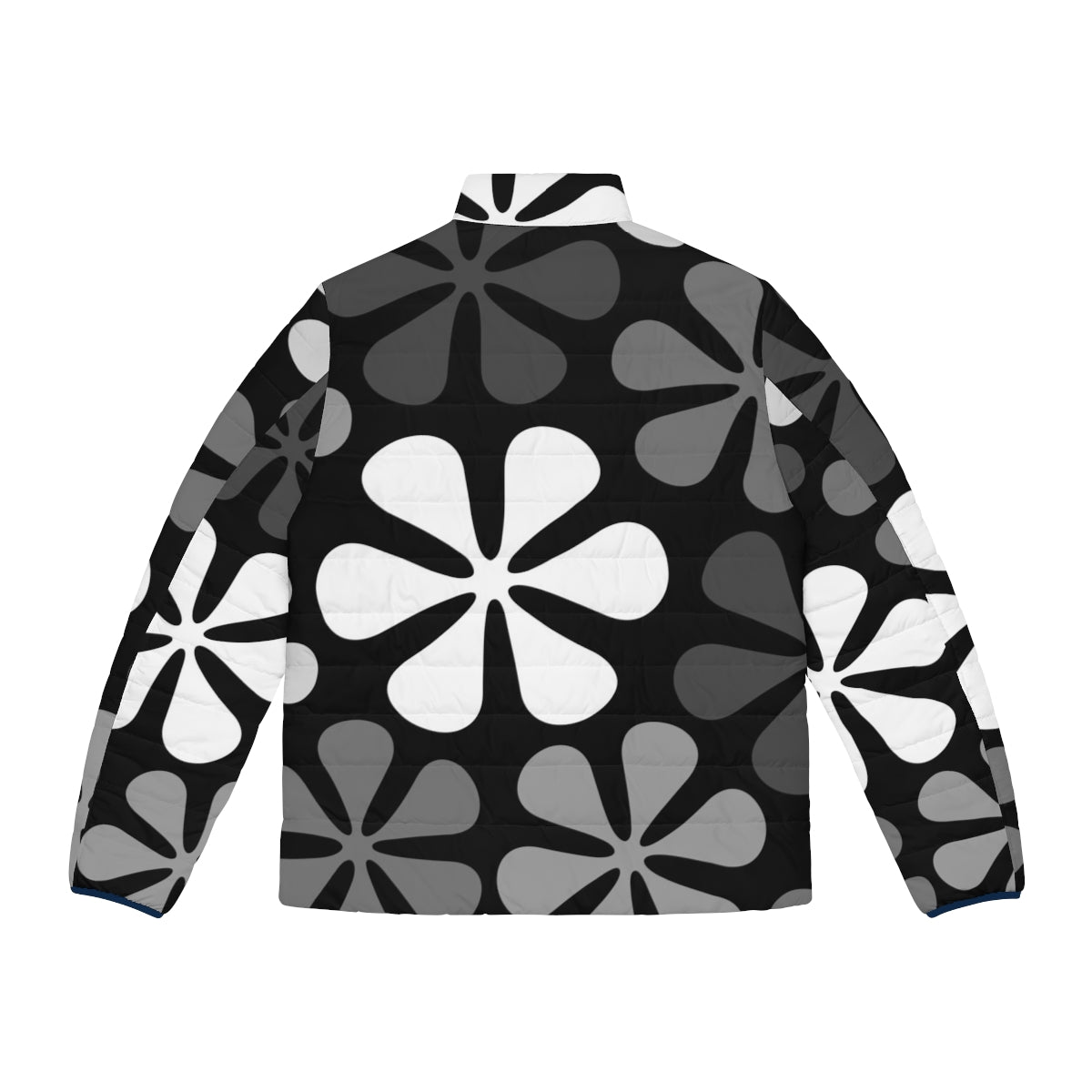 Colorful abstract geometric design puffer jacket - Back