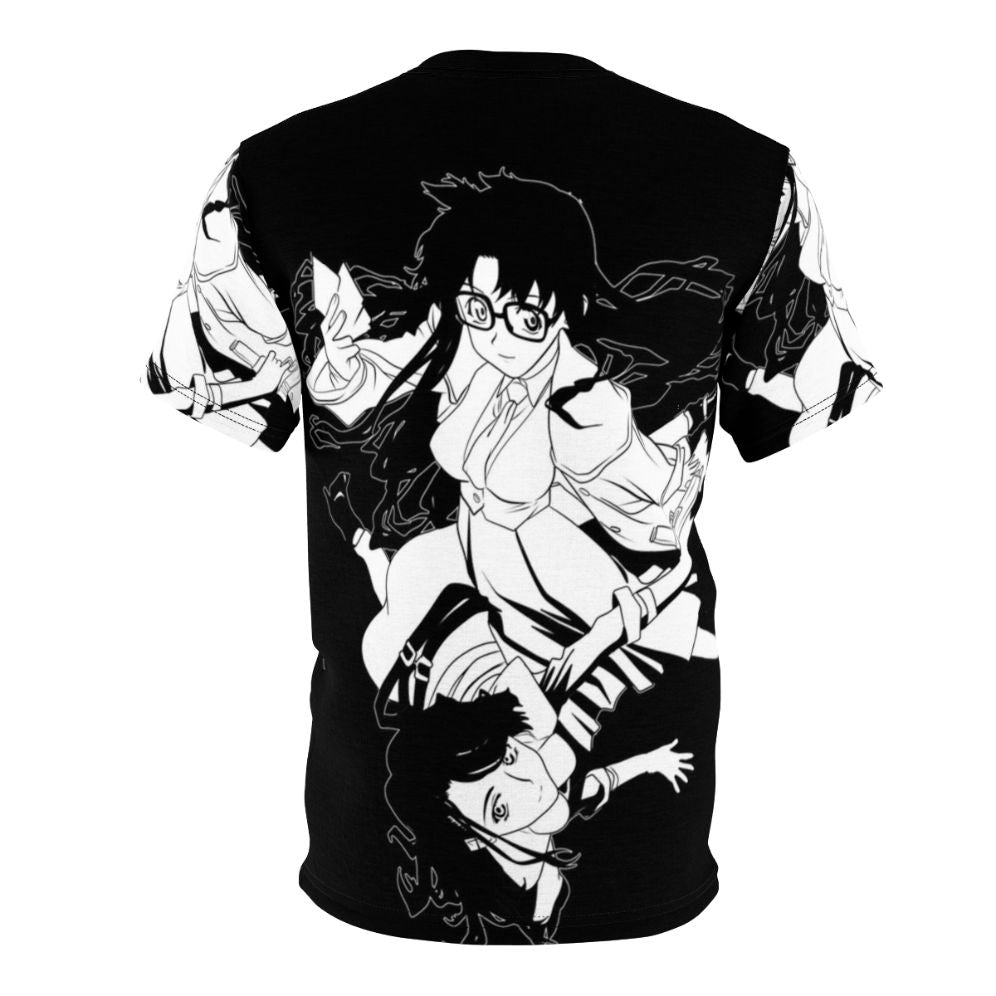 Retro Read or Die inspired t-shirt featuring Yomiko Readman and Nenene Sumiregawa, popular characters from the 90s anime series - Back