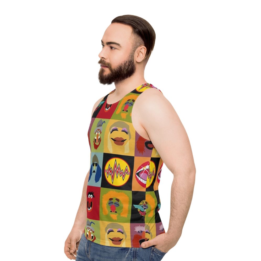 Muppets Electric Mayhem Ft Lips Unisex Tank Top - men side