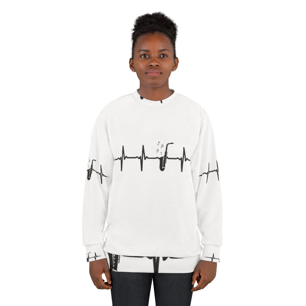 Saxophone Heartbeat Sweatshirt - women