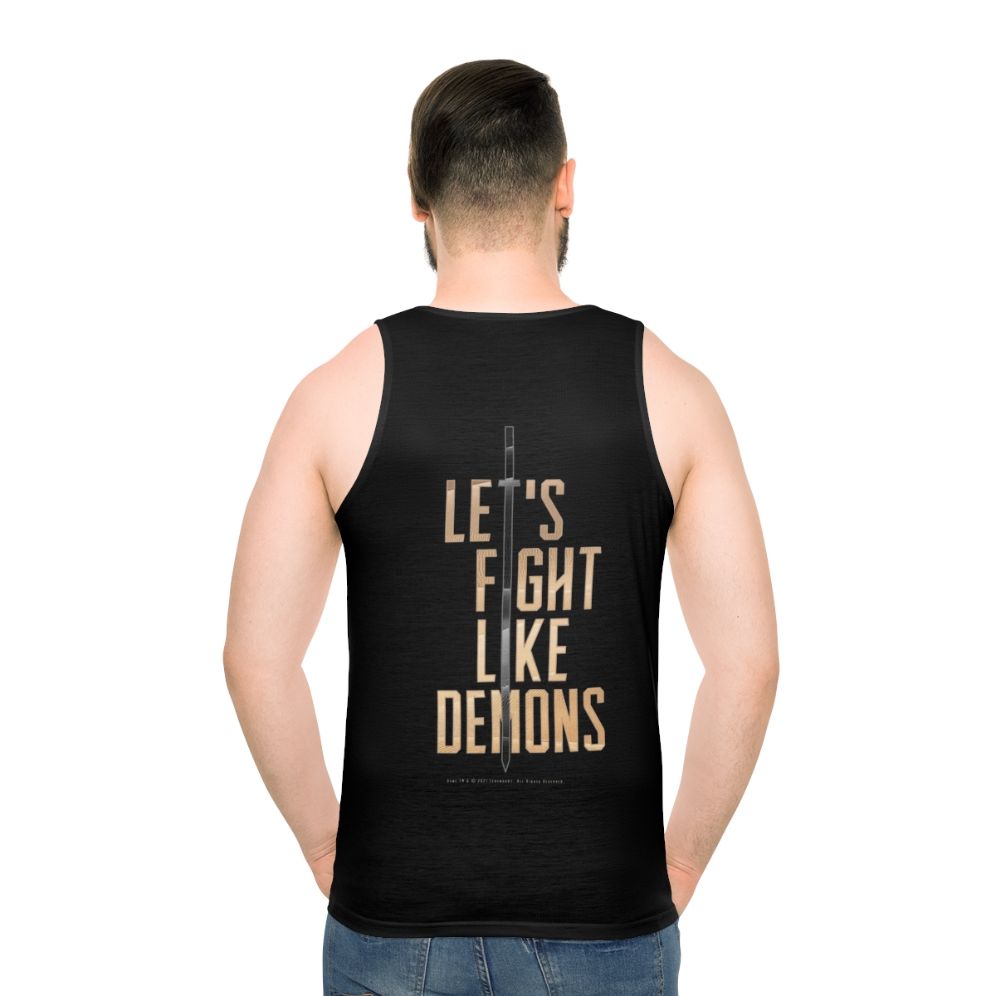 Dune Arrakis Demon Fight Unisex Tank Top - men back