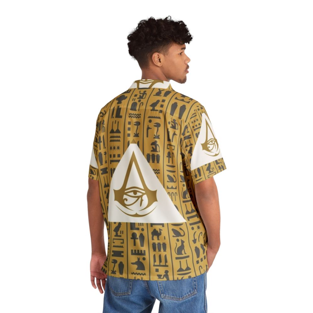 Assassin's Creed Origins Giza Pyramid Hawaiian Shirt - Flat lay