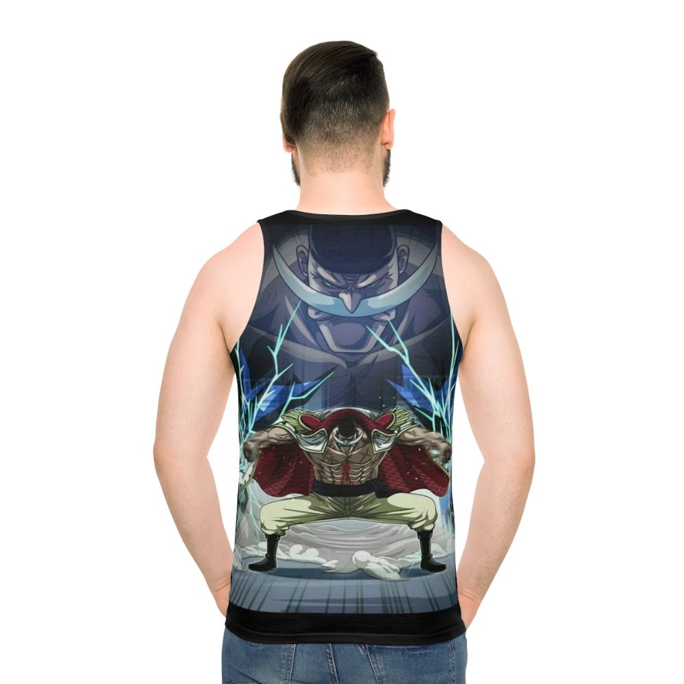 Shirohige Unisex White Pirate Tank Top - men back