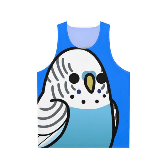 Unisex bird and budgie pattern tank top