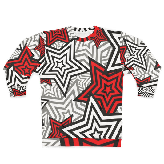 Persona 5 striped sweatshirt featuring star background