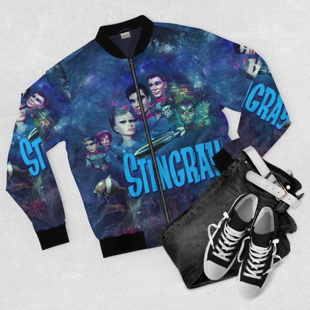 Stingray Bomber Jacket - Gerry Anderson Supermarionation Classic - Flat lay