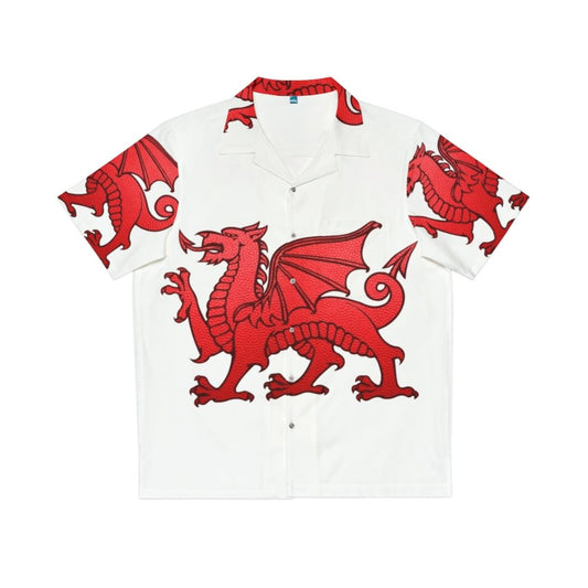 Welsh Red Dragon Print Hawaiian Shirt